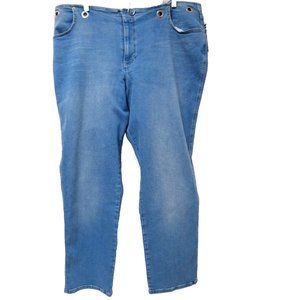 NWT BDG Urban Outfitters Womens Jeans 37 Rivets Plus Size Light Wash Blue Skinny